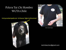 Polera Hombre cuello polo para  Práctica de Tai Chi en WCTA Chile (ex CXWTA Chile)  