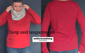 Langarmshirt uni rot