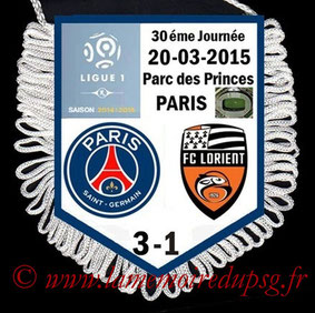 Fanion  PSG-Lorient  2014-15