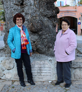 Andrée et Francette Pastor les deux présidentes de l'Amigansa.
