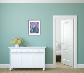 spirituelles Zimmer einrichten, Energiebild Seelenbild kaufen klein, spirituelles Energiebild, energiebilder für die seele, wohlfühlen, bewusstseinswandel, spirituelle kunst malerei, spirituelle gemälde an Wand, sanftes Grün, Feen