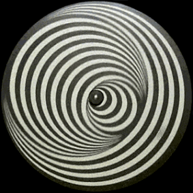 Swirl-Effekt auf einem Plattenlabel aus der VERTIGO-Swirl-Phase von 1969-73 (Foto/Gif: gifer.com)