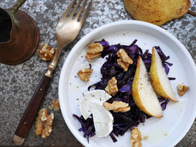 Rotkrautsalat/ Birne / Ziegenkäse