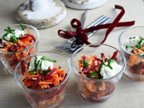 Rübensalat mit Cottage Cheese