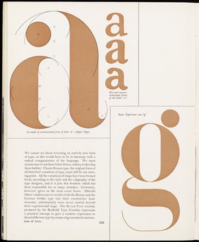 Buchstaben der bayer-Type in Herbert Bayer:"Towards a Universal Type", 1936