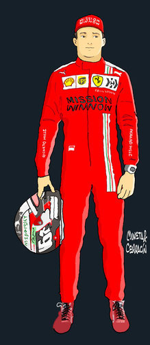 Charles Leclerc by Muneta & Cerracín - Haas VF-16 - Ferrari V6 turbo