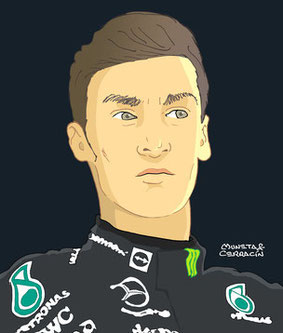 George Russell by Muneta & Cerracín