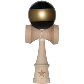Black with Gold Stripe Kendama ストライプけん玉（ブラック＆ゴールド）