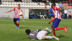 Nana y Rubén Mesa, dos de los futbolistas más peligrosos del Atlético B. Foto: www.clubatleticodemadrid.com
