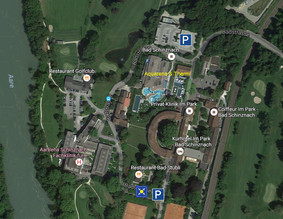 Das Kurgebiet Bad Schinznach als Ausgangspunkt I Quelle: Google Maps