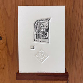 UK(地下鉄)/ 赤池 ももこ/銅版画/5×3.5cm(変形)/シート￥5,500(税込)