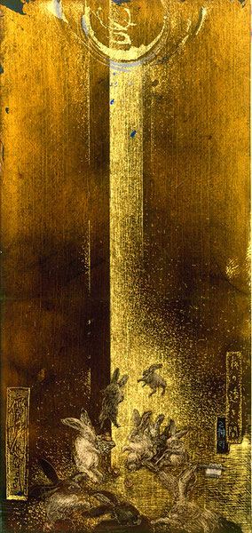 「夜の透き間」 （Multi-layered Nights） リバースドローイング /135×63mm /¥52,800（税込み）