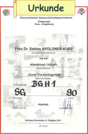 Begleithundeprüfung 1