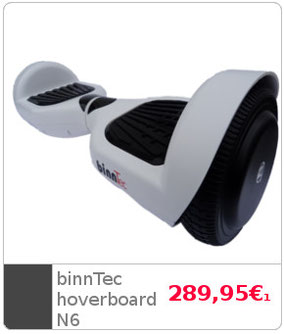 Hoverboard binnTec N6 Elektroroller weiß matt