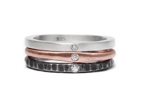 STAPELRINGE MIT DIAMANT