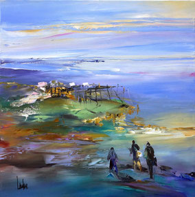 "Doucement saphiré" - 60x60