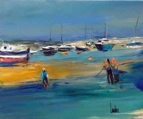 "Bleu de surface" - 46x55