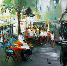 "Au coin de ma rue" - 60x60 - vendue