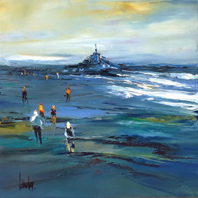 "Les pieds dans l'eau" - 50x50 - vendue