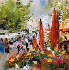 "Pique-fleurs" 40x40 - vendue