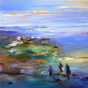 "Doucement saphiré" - 60x60
