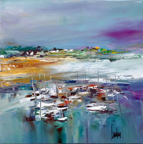 "Rayon fushia" - 50x50 - vendue
