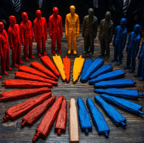 representacion de una cadena de personas