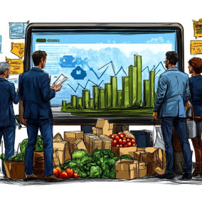 consultores analizando en el erp las tendencias y ciclicidades del mercado