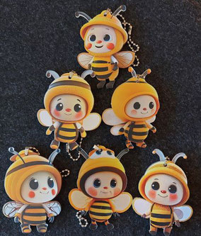 Schlüsselanhänger "niedliche Bienchen"