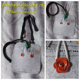 Urinbeuteltasche/Katheterbeuteltasche/Urin-Bag/Sichtschutz/Schutztasche/Drainagebeuteltasche/Urinbeutelabdeckung in grau33