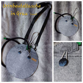 Urinbeuteltasche/Katheterbeuteltasche/Urin-Bag/Sichtschutz/Schutztasche/Drainagebeuteltasche/Urinbeutelabdeckung in grau32