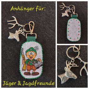 Anhänger/Schlüsselanhänger/Taschenanhänger/Accessoires/Geschenke/personalisierter Schlüsselanhänger-Grünrock/Jäger