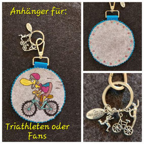 Anhänger/Schlüsselanhänger/Taschenanhänger/Accessoires/Geschenke/personalisierter Schlüsselanhänger-Triathlon/Triathleten