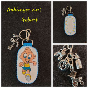 Anhänger/Schlüsselanhänger/Taschenanhänger/Accessoires/Geschenke/personalisierter Schlüsselanhänger-Geburt Junge
