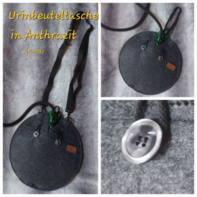Urinbeuteltasche, Katheterbeuteltasche, Urin-Bag, Sichtschutz für Urinbeutel, Urinbeutel Überzug, Urinbeutelabdeckung, Foley Bag, (Anthraz.30)