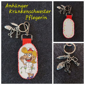 Schlüsselanhänger/Taschenanhänger/Anhänger-Krankenschwester/Pflegerin