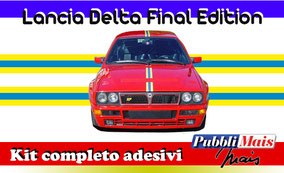 lancia delta evo final edition livrea gialla blu gialloblu striscia cofano tetto adesivi kit shop