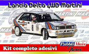 lancia delta 4wd martini kit adesivi