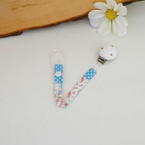 Schnullerband, Vintage, blau, rosa, Blumen, Rosen , KAM-Snaps, Schnullerkette, Baby, Geschenk Geburt Geburtsgeschenk Schnullerkind Schnuller Mam Mam-Adapter