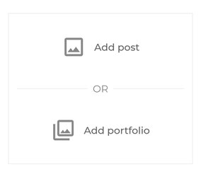Wählen zwischen Fotopost oder Portfolio