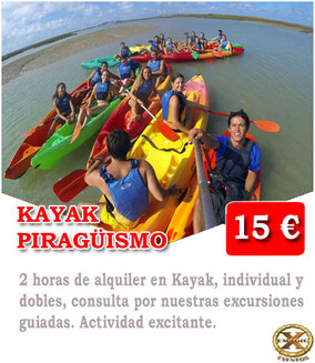 alquiler de kayak en Sanlucar de Barrameda