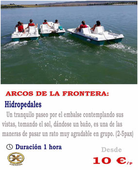 hidropedales lago de Arcos