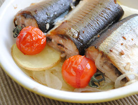 秋刀魚のオーブ焼き