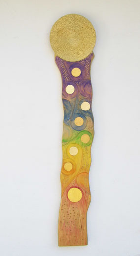2012 - LEBENSFREUDE - Lindenholz mit Farbe - verkauft
