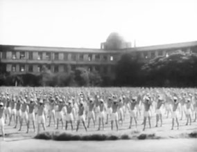 平成18(1943)年映画　体育場面