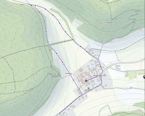 Streckenkarte der 2,5 km Strecke