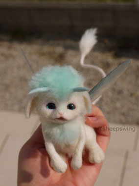 羊毛フェルト 幻獣 ファンタジー ひつじのはね
