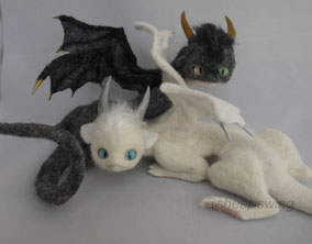 羊毛フェルト デザフェス ドラゴン ふたご竜