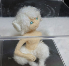ひつじ半獣 獣人 羊毛フェルト 人形 男