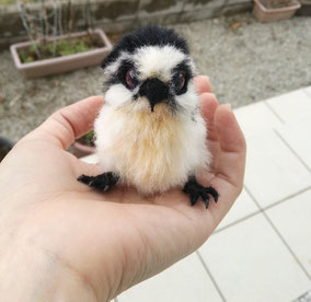 羊毛フェルト 鳥 グリフォン 手乗り